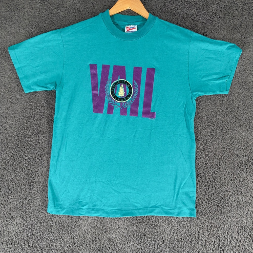 Vintage 90's Vail Colorado Alpine Team Single Stitch Medium